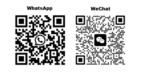 WhatsApp and WeChat QR codes for contacting Tianjin Bright Machinery Equipment Co., Ltd