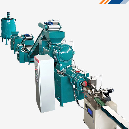 Industrial saponification machine, complete soap making line with mixer, plodder, cutting and stamping unit
